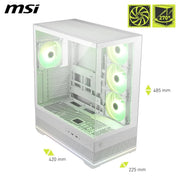 MSI MAG PANO 110R PZ MID - TOWER GAMING PC CASE - WHITE - SWIFT PERIPHERALS1095236