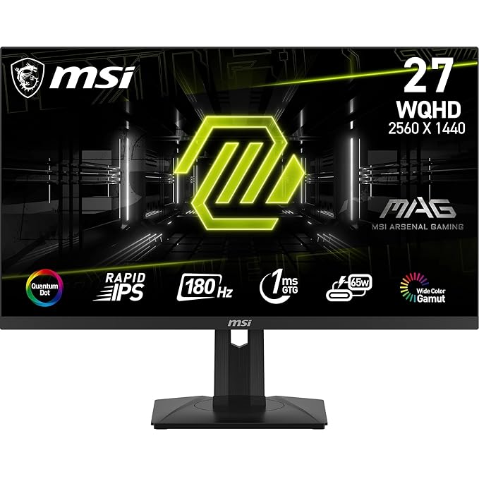 MSI MAG274QRF QD E2 27" 180Hz 2560x1440 WQHD 1ms IPS Panel Quantum Dot Technology Gaming Monitor - SWIFT PERIPHERALSMAG-274QRF-QD-E2
