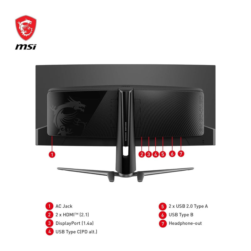 MSI MAG341CQP QD - OLED, 34 CURVED OLED GAMING MONITOR - SWIFT PERIPHERALS1095643