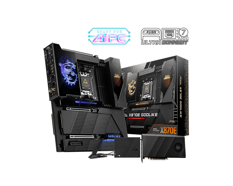 MSI MEG X870E GODLIKE AM5 E - ATX MOTHERBOARD - SWIFT PERIPHERALS1091604