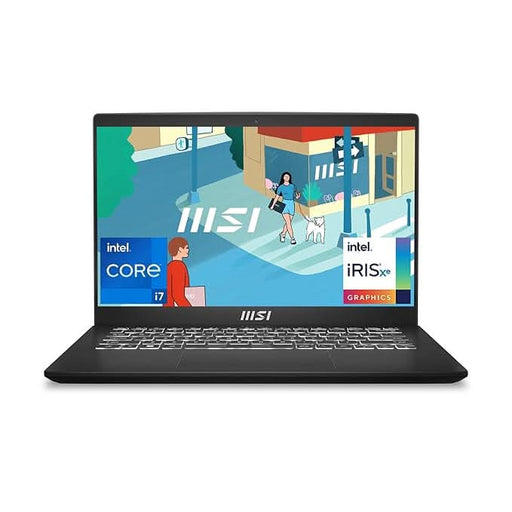 MSI MODERN 14 C13M - 435IN [CI7 - 1355U 13TH GEN/16GB/512GB SSD/WIN11 HOME/14.0 INCH/INTEGRATED GRAPHICS /1 YEAR(S)/BLACK] - SWIFT PERIPHERALS1090368