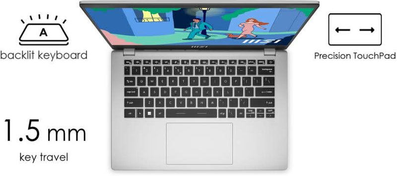 MSI MODERN 14 C7M - 063IN 9S7 - 14JK11 - 063 [R5 - 7530U RYZEN/8GB/512GB SSD/WIN11 HOME/14.0 INCH/INTEGRATED GRAPHICS /1 YEAR(S)/SILVER] - SWIFT PERIPHERALS1089272
