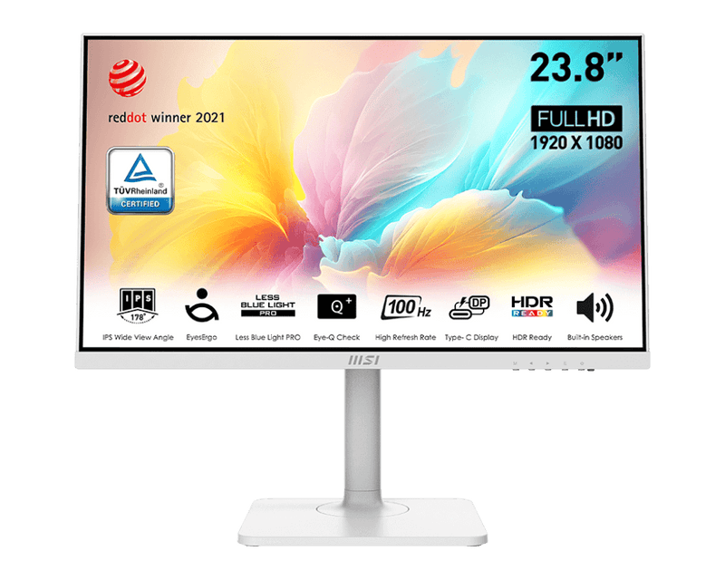 MSI Modern MD2412PW 24"FHD 4ms 100Hz IPS Built - in Speakers Office Monitor - SWIFT PERIPHERALSMD2412PW