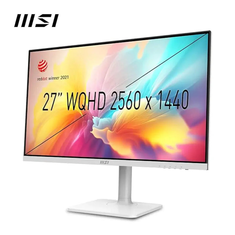 MSI Modern MD272QXPW 27" 2K WQHD 100Hz IPS Built - in - Speaker Business Monitor - White - SWIFT PERIPHERALSModern MD272QXPW