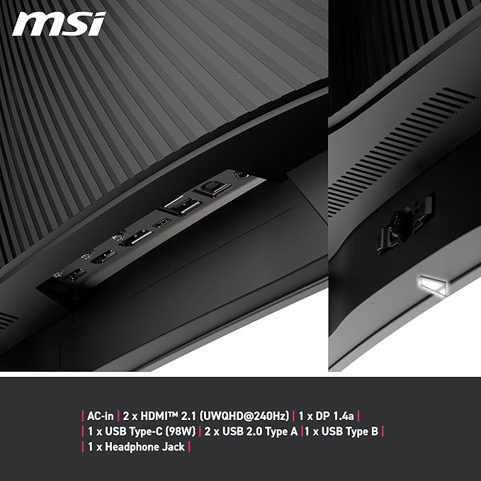 MSI MPG 341CQPX QD - OLED 34" 2K UWQHD 240Hz 0.03ms Curved OLED Gaming Monitor - SWIFT PERIPHERALS‎MPG 341CQPX QD OLED