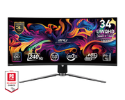 MSI MPG 341CQPX QD - OLED 34" 2K UWQHD 240Hz 0.03ms Curved OLED Gaming Monitor - SWIFT PERIPHERALS‎MPG 341CQPX QD OLED