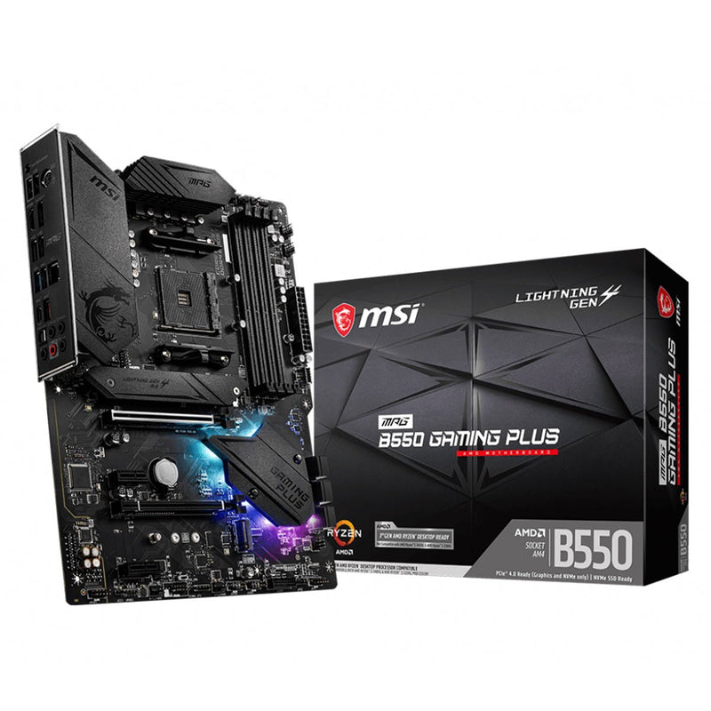 MSI MPG B550 GAMING - PLUS ATX Motherboard with DDR4 4400+MHz PCIe 4.0 and USB - C - SWIFT PERIPHERALSMPG-B550-GAMING-PLUS