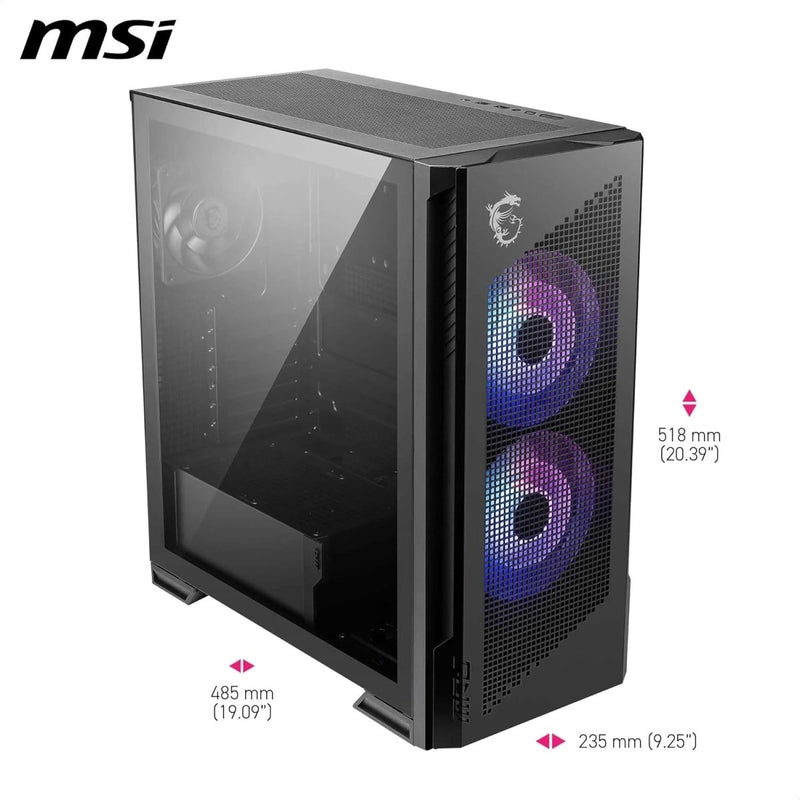 MSI MPG VELOX 300R AIRFLOW PZ MID TOWER GAMING PC CASE - BLACK - SWIFT PERIPHERALS1095239