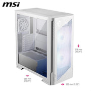 MSI MPG VELOX 300R AIRFLOW PZ MID TOWER GAMING PC CASE - WHITE - SWIFT PERIPHERALS1095237
