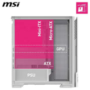 MSI MPG VELOX 300R AIRFLOW PZ MID TOWER GAMING PC CASE - WHITE - SWIFT PERIPHERALS1095237