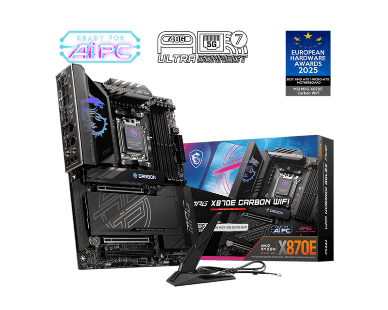 MSI MPG X870E CARBON WIFI MOTHERBOARD - SWIFT PERIPHERALS1090555