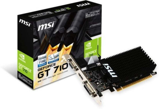 MSI NVIDIA GEFORCE GT 710 2 GB DDR3 GRAPHICS CARD (BLACK) - SWIFT PERIPHERALS1092653