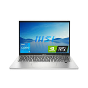 MSI PRESTIGE 14H, INTEL 12TH GEN. I5 - 12450H, 36CM FHD+ 60HZ LAPTOP (8GBX2/512GB NVME SSD/WINDOWS 11 HOME/NVIDIA RTX 2050, GDDR6 4GB GRAPHICS/URBAN SILVER/1.49KG), B12UCX - 412IN - SWIFT PERIPHERALSPrestige 14H B12UCX-412IN
