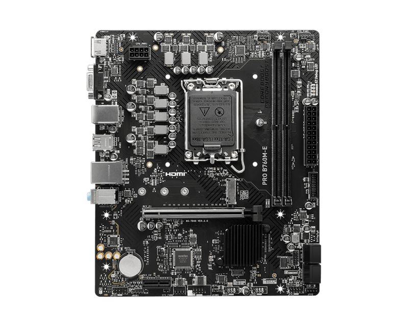 MSI PRO B760M - E MOTHERBOARD, MICRO - ATX - SWIFT PERIPHERALS1088033