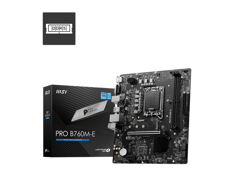 MSI PRO B760M - E MOTHERBOARD, MICRO - ATX - SWIFT PERIPHERALS1088033