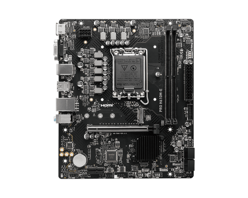 MSI PRO H610M - E INTEL LGA1700 MOTHERBOARD - SWIFT PERIPHERALS1090485