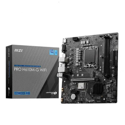 MSI PRO H610M - G WiFi DDR5 Intel H610 LGA 1700 Micro - ATX Motherboard with PCIe 4.0 and M.2 Slot - SWIFT PERIPHERALSPRO-H610M-G-WiFi-D5