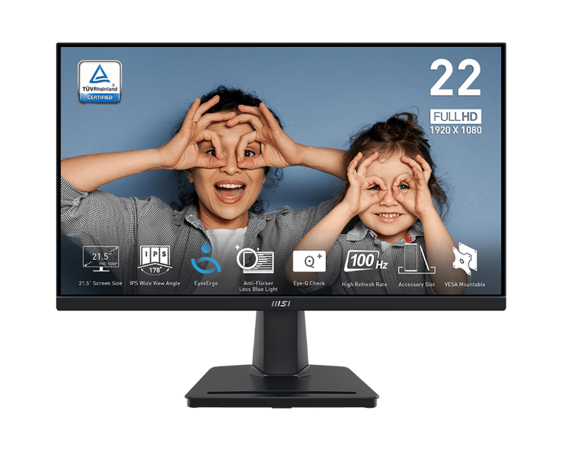 MSI PRO MP225 22 INCH BUSINESS MONITOR - SWIFT PERIPHERALS1090497