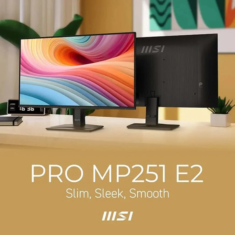 MSI PRO MP251 E2 24.5" 120Hz IPS Full HD Monitor Built‑in Speakers - SWIFT PERIPHERALSMP251-E2