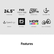 MSI PRO MP251 E2 24.5" 120Hz IPS Full HD Monitor Built‑in Speakers - SWIFT PERIPHERALSMP251-E2