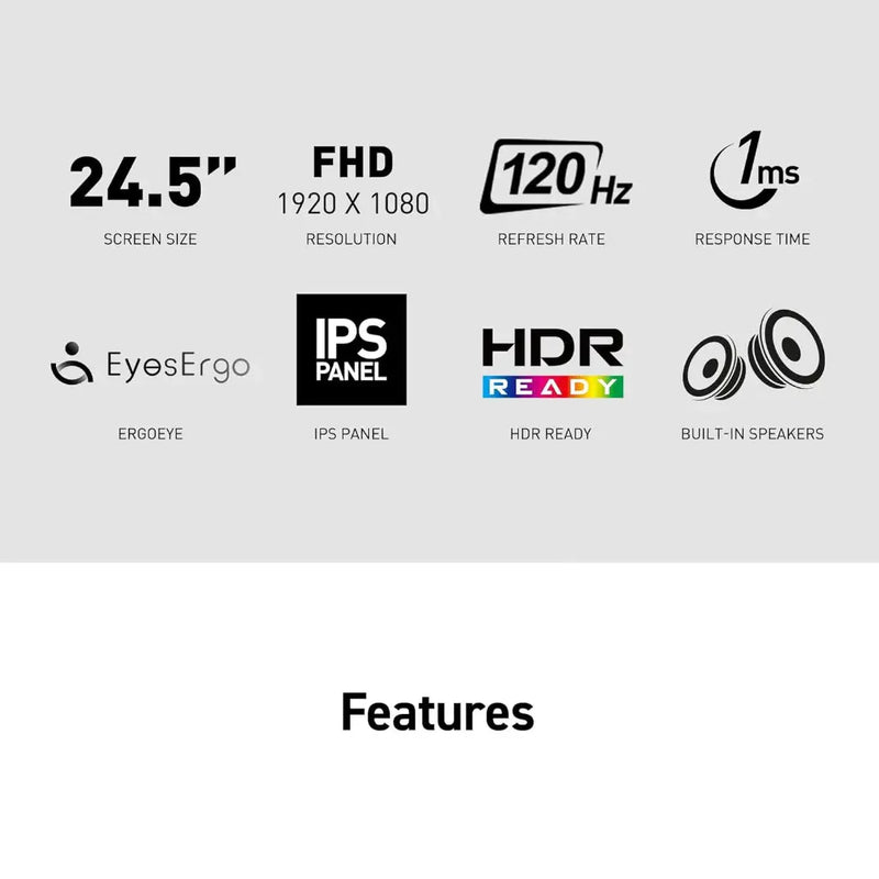 MSI PRO MP251 E2 24.5" 120Hz IPS Full HD Monitor Built‑in Speakers - SWIFT PERIPHERALSMP251-E2