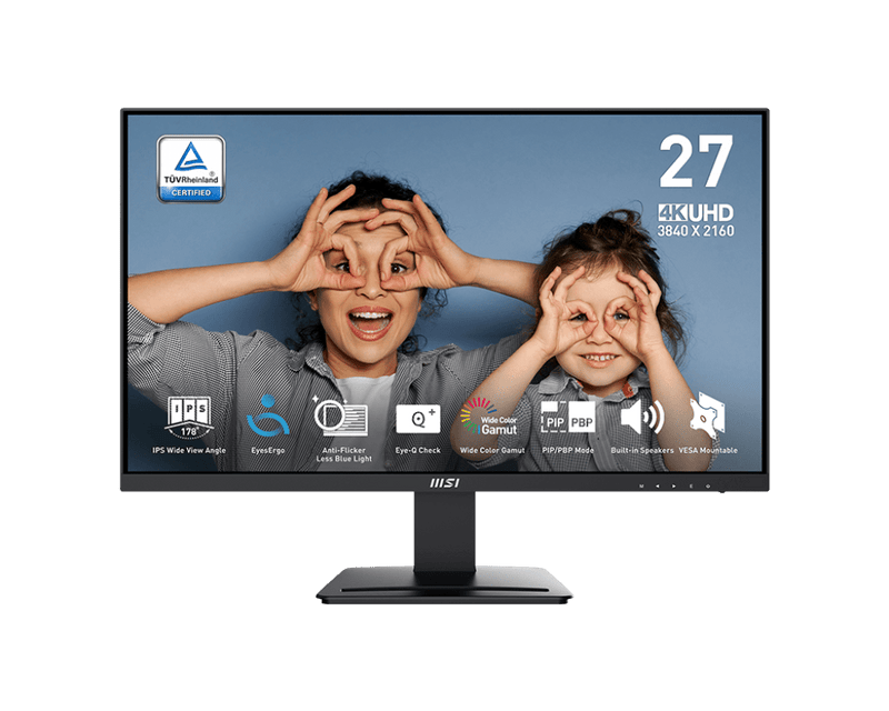 MSI PRO MP273U 27" UHD 4K 60Hz 4ms Built - in - Speakers IPS Business Monitor - SWIFT PERIPHERALSPRO-MP273U