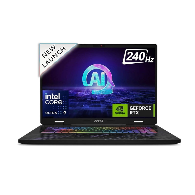 MSI PULSE 17 AI, INTEL CORE ULTRA 9 185H, BUILT - IN AI, 43CM 16:10 QHD+ 240HZ GAMING LAPTOP(32GB/1TB NVME SSD/WINDOWS 11 HOME/NVIDIA GEFORCE RTX 4070,8GB GDDR6 /CORE BLACK/2.8KG), C1VGKG - 030IN - SWIFT PERIPHERALSPulse 17 AI C1VGKG-030IN