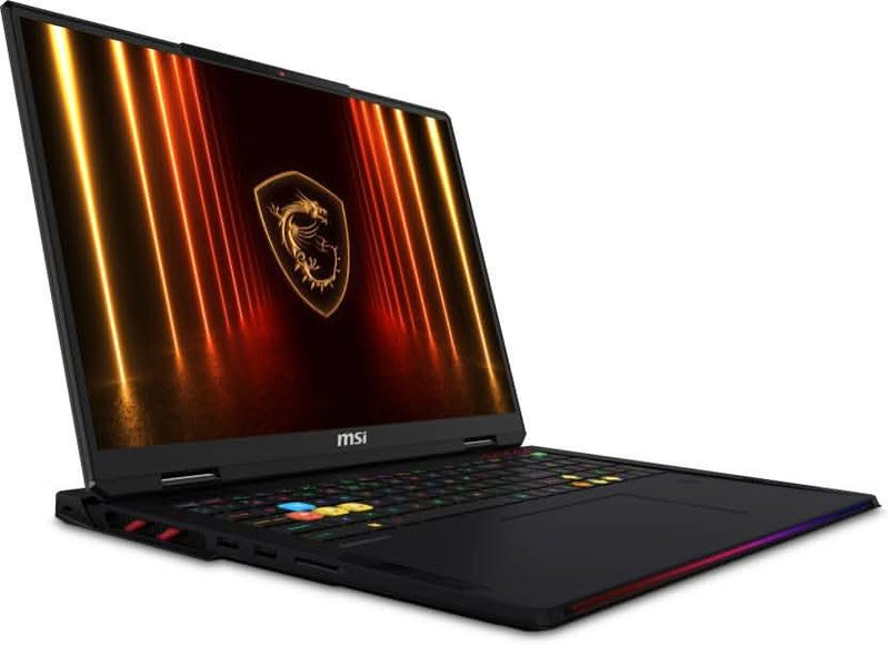 MSI RAIDER 18 HX AI INTEL CORE ULTRA 9 285HX - (64 GB/4 TB SSD/WINDOWS 11 HOME/16 GB GRAPHICS/NVIDIA GEFORCE RTX 5080/120 HZ) RAIDER 18 HX AI A2XWIG - 255IN GAMING LAPTOP (18 INCH, CORE BLACK, 3.6 KG) - SWIFT PERIPHERALS1094605