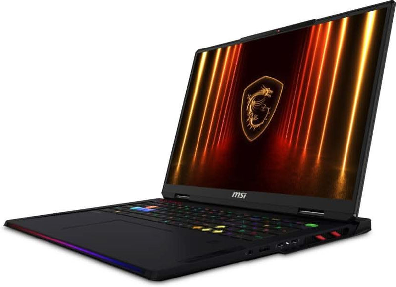 MSI RAIDER 18 HX AI INTEL CORE ULTRA 9 285HX - (64 GB/4 TB SSD/WINDOWS 11 HOME/16 GB GRAPHICS/NVIDIA GEFORCE RTX 5080/120 HZ) RAIDER 18 HX AI A2XWIG - 255IN GAMING LAPTOP (18 INCH, CORE BLACK, 3.6 KG) - SWIFT PERIPHERALS1094605