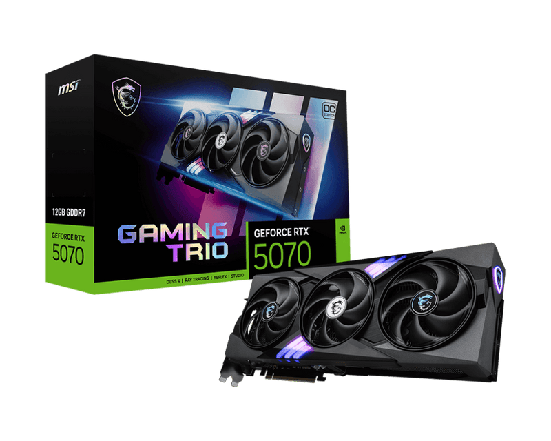 MSI RTX 5070 GAMING TRIO OC 12GB GDDR7 GRAPHICS CARD - SWIFT PERIPHERALS1092748