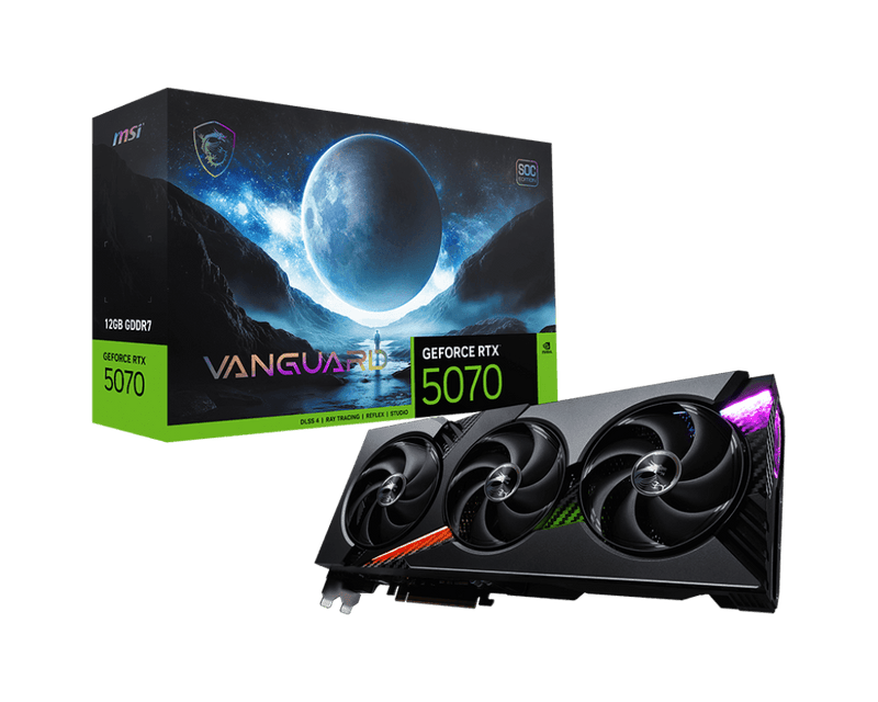 MSI RTX 5070 VANGUARD SOC 12GB GDDR7 GRAPHICS CARD - SWIFT PERIPHERALS1092751