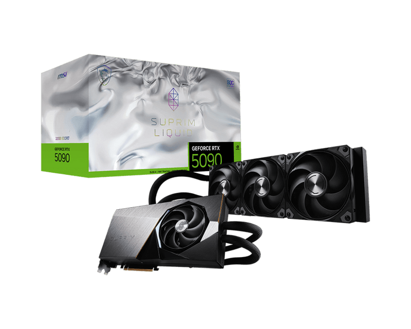 MSI RTX 5090 SUPRIM LIQUID SOC 32GB GDDR7 GRAPHICS CARD - SWIFT PERIPHERALS1093938