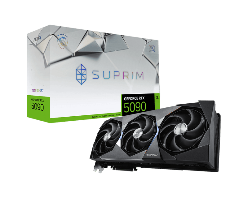 MSI RTX 5090 SUPRIM SOC 32GB GDDR7 GRAPHICS CARD - SWIFT PERIPHERALS1093026