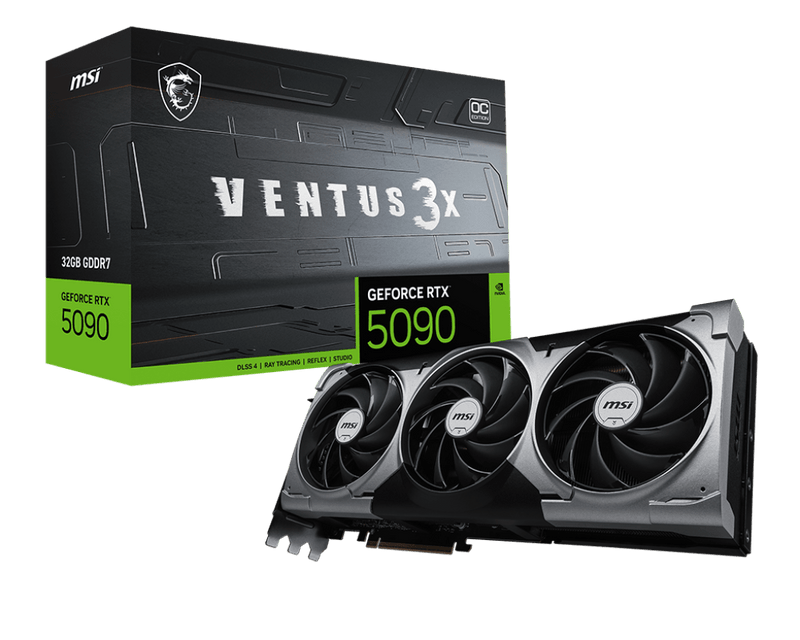 MSI RTX 5090 VENTUS 3X OC 32GB GDDR7 GRAPHICS CARD - SWIFT PERIPHERALS1092870