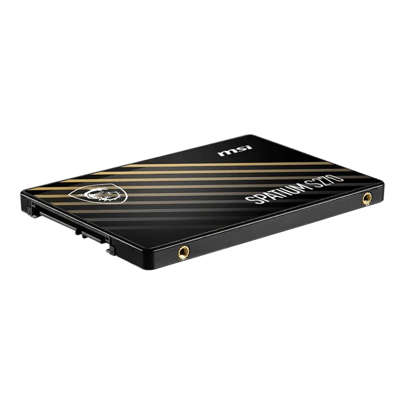 MSI Spatium S270 2.5-inch 480GB SATA III internal SSD with black and gold design