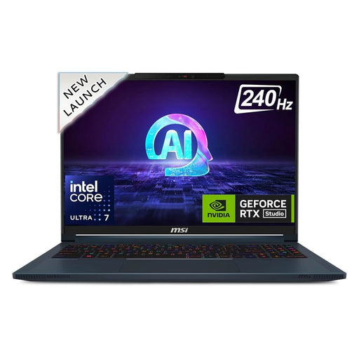 MSI STEALTH 16 AI STUDIO A1VFG - 058IN BUSINESS AND GAMING LAPTOP (INTEL CORE ULTRA 7/ 32GB RAM/ 1TB SSD/WIN11 HOME/QHD+/8GB RTX 4060 GRAPH/ 2 YEAR WARRANTY) - SWIFT PERIPHERALS1089629