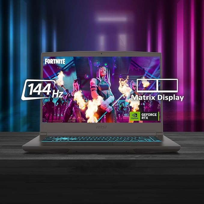 MSI THIN 15 2238IN LAPTOP (INTEL 12TH GEN. CORE I7 - 12650H / 40CM FHD 144HZ / 16GB / 512GB NVME SSD / WINDOWS 11 HOME / MSO H&S 21 / NVIDIA GEFORCE RTX 4050) - SWIFT PERIPHERALSMSILaptop-0035