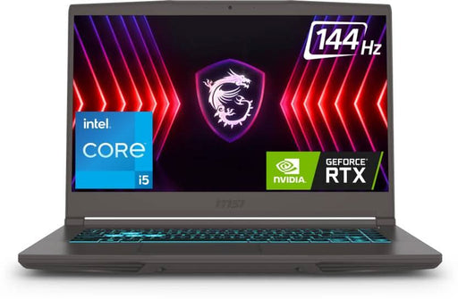 MSI THIN 15 INTEL CORE I5 13TH GEN 13420H - (16 GB/512 GB SSD/WINDOWS 11 HOME/6 GB GRAPHICS/NVIDIA GEFORCE RTX 3050/144 HZ) THIN 15 B13UDX - 3223IN GAMING LAPTOP (15.6 INCH, COSMOS GRAY, 1.86 KG) - SWIFT PERIPHERALS1095417