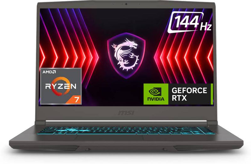 MSI THIN A15 B7UC - 103IN 9S7 - 16RK11 - 103 [R7 - 7735HS/16GB/1TB SSD/WIN11 HOME/15.6"/4GB - RTX3050 GRAPHICS/2 YEAR(S)/GREY] - SWIFT PERIPHERALS1095661
