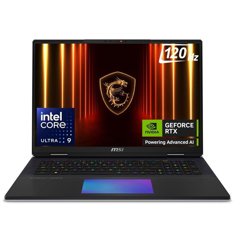 MSI TITAN 18 HX AI A2XWJG - 297IN [ULTRA9 - 285HX/96GB/6TB SSD/WIN11 HOME/18.0"/24GB - RTX5090 GRAPHICS/2 YEAR(S)/BLACK] - SWIFT PERIPHERALS1094884