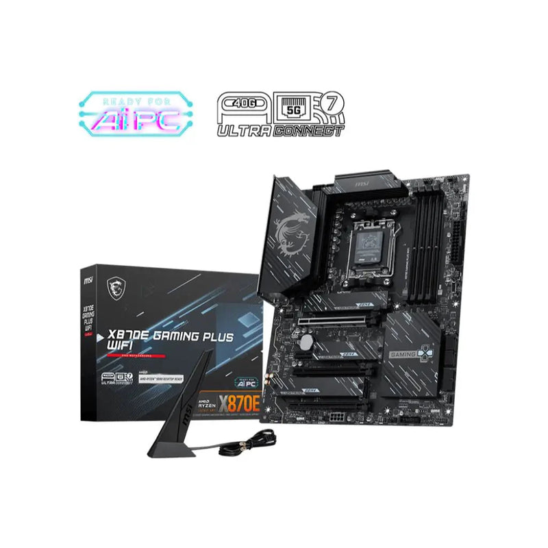 MSI X870E Gaming Plus WiFi AMD X870E AM5 DDR5 ATX WiFi 7 Motherboard - SWIFT PERIPHERALSX870E-GAMING-PLUS-WIFI