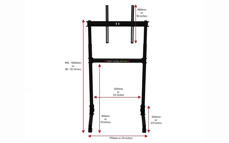 NEXT LEVEL RACING FREE STANDING SINGLE MONITOR STAND NLR - A011 - SWIFT PERIPHERALS1091703