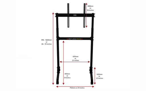 NEXT LEVEL RACING FREE STANDING SINGLE MONITOR STAND NLR - A011 - SWIFT PERIPHERALS1091703