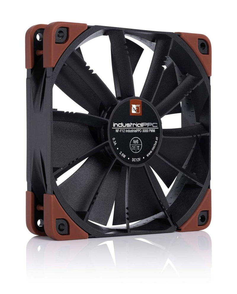 NOCTUA NF - F12 IPPC 3000 PWM, 4 - PIN, HEAVY DUTY COOLING FAN WITH 3000RPM (120MM, BLACK) - SWIFT PERIPHERALS1088719