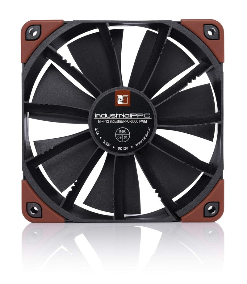 NOCTUA NF - F12 IPPC 3000 PWM, 4 - PIN, HEAVY DUTY COOLING FAN WITH 3000RPM (120MM, BLACK) - SWIFT PERIPHERALS1088719
