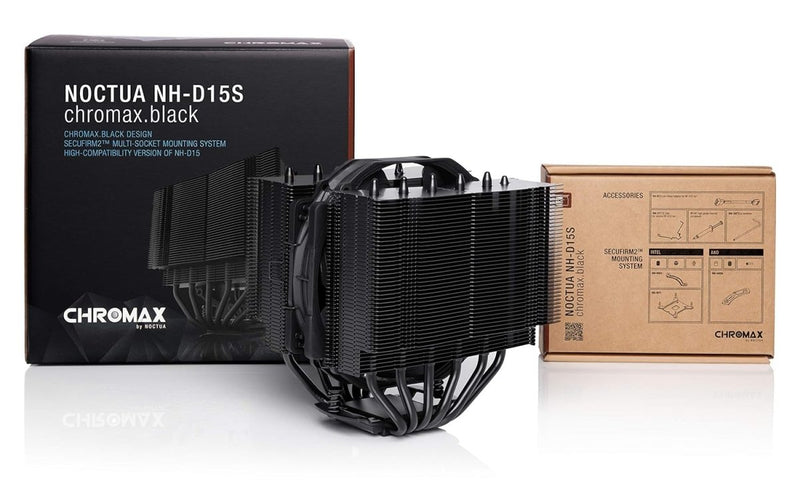 NOCTUA NH - D15S CHROMAX.BLACK, PREMIUM DUAL - TOWER CPU COOLER WITH NF - A15 PWM 140MM FAN (BLACK) - SWIFT PERIPHERALS1090042