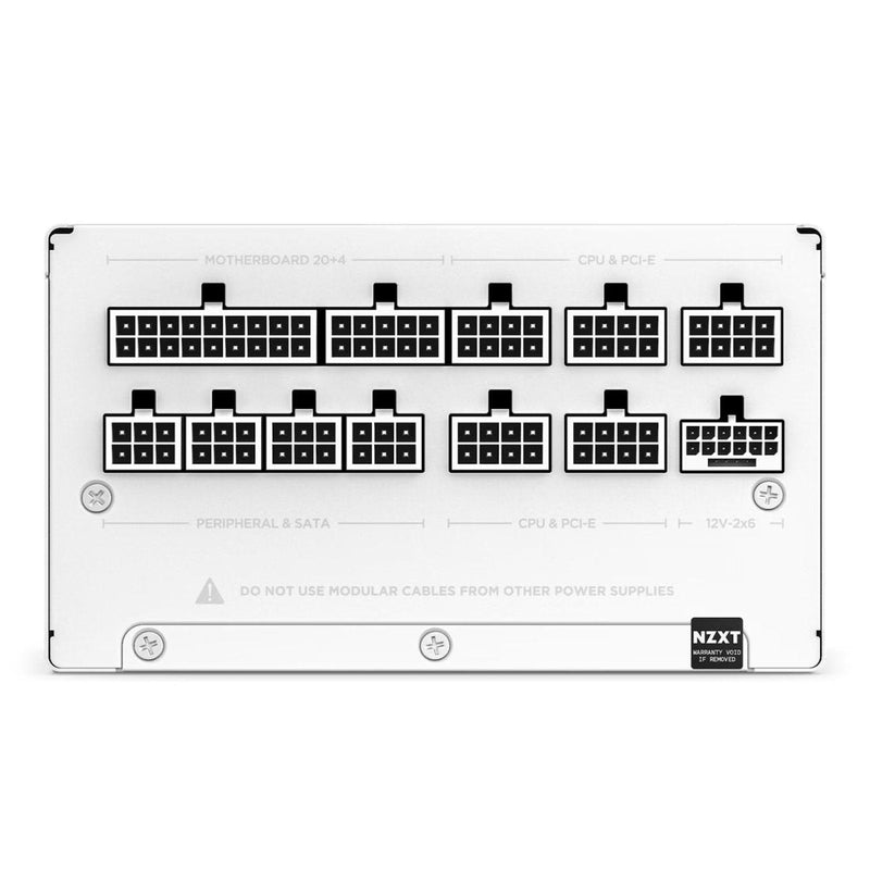 NZXT ATX 3.1 1200 WATT 80 PLUS GOLD FULLY MODULAR LOW - NOISE POWER SUPPLY, WHITE - PA - 2G2BW - UK - SWIFT PERIPHERALS1094565