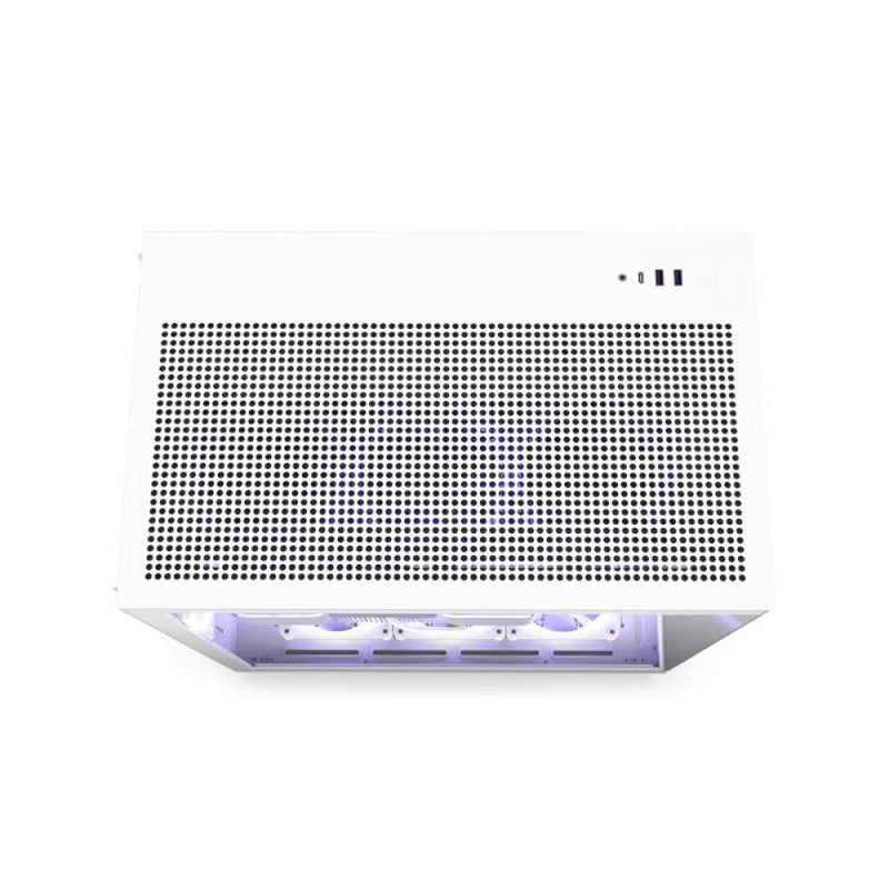 NZXT CHASSIS H SERIES H9 FLOW EDITION ATX MID TOWER CHASSIS ALL WHITE(CM - H91FW - 01) - SWIFT PERIPHERALS1084053