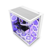NZXT CHASSIS H SERIES H9 FLOW EDITION ATX MID TOWER CHASSIS ALL WHITE(CM - H91FW - 01) - SWIFT PERIPHERALS1084053