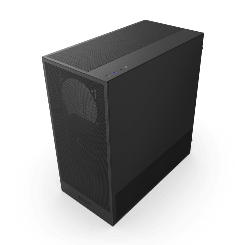 NZXT CHASSIS H5 FLOW (2024) COMPACT MID - TOWER ATX CASE - ALL BLACK - CC - H52FB - 01 - SWIFT PERIPHERALSNZXT0242